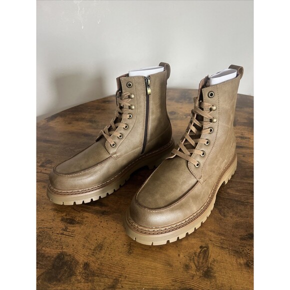 Madden NYC Taupe Combat Boots Men’s Lace Zipper Comfort Foam Insole Size 11 main image 8